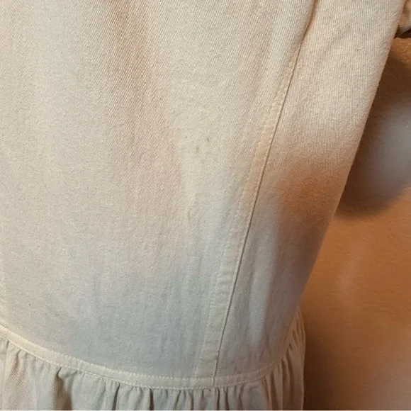 Vintage 1990โs Chorus Blues Cream Denim Prairie Dress Size 12 - Picture 10 of 13